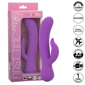 First Time Rechargeable Pleaser : vibromasseur double stimulation
