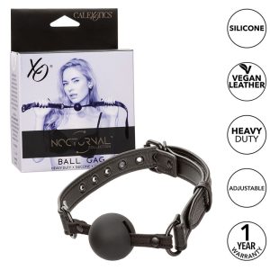 <strong>Bâillon boule en silicone Nocturnal</strong> – L’accessoire BDSM souple et élégant