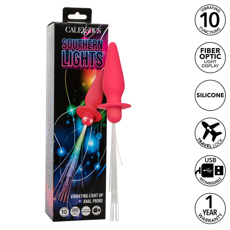 Sonde anale vibrante lumineuse Southern Lights – Éveil des Sens