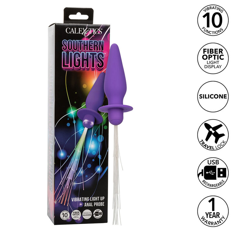Sonde Anale Vibrante et Lumineuse Southern Lights – Plaisir Visuel et Sensoriel