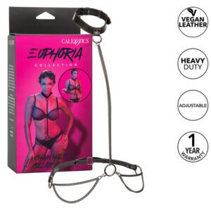 Collier et laisse en chaîne Euphoria – L'élégance du BDSM