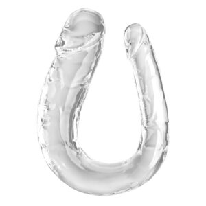 Double gode réaliste Transparent King Cock Clear Double Trouble