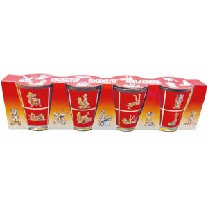 Set de 4 verres Kamasutra en forme de pénis – l'accessoire incontournable pour vos soirées