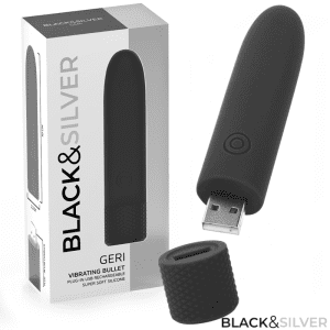 Vibromasseur compact GERI BLACKSILVER – Puissance discrète et plaisir ciblé