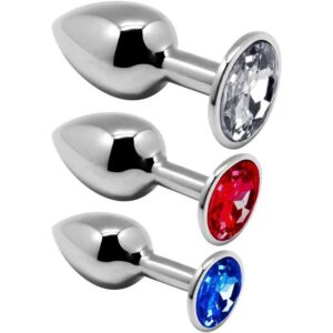 Kit Plug Anal Métallique avec Bijou – Sensations Intenses & Élégance