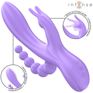 Triple vibromasseur MIKO : plaisir vaginal, clitoridien et anal