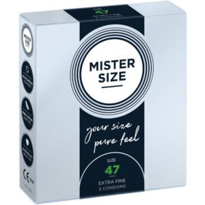 Préservatif petit taille MISTER SIZE 47 — Ajustement parfait et sensations décuplées