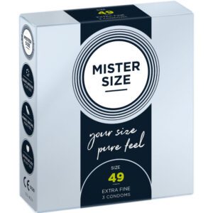Préservatif MISTER SIZE 49 : Sensualité sur mesure pour pénis élancé