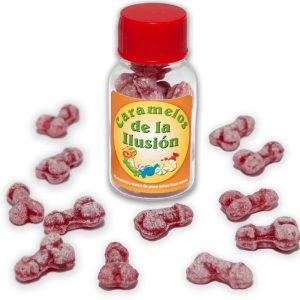 Bonbons illusion en forme de pénis au goût fraise et cerise
