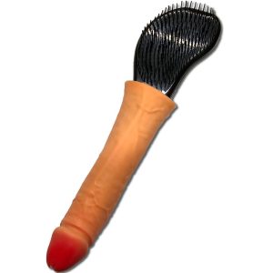 Brosse à cheveux manche pénis – Cadeau coquin et original