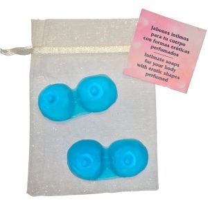 Mini savons seins bleus – Cadeau coquin et original