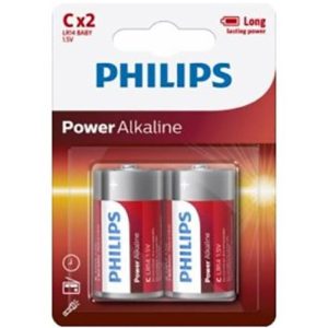 <strong>Piles alcalines C Philips LR14</strong> – L’énergie fiable pour tes plaisirs et accessoires