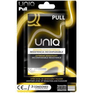 Préservatif sans latex à bandes Uniq Pull – Ultra pratique et hypoallergénique