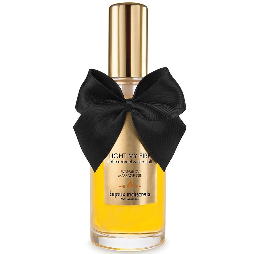 Huile de massage effet chauffant caramel pour plaisirs sensuels
