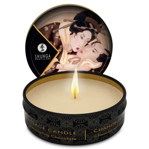Bougie de massage Shunga au chocolat pour une soirée sensuelle