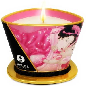 Bougie de massage Shunga aux Roses Aphrodisiaques