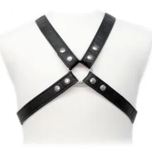 Harnais BDSM en cuir ajustable – Accessoire fétiche incontournable