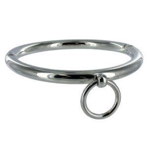 Collier de Bondage en Acier Chromé avec Fermeture à Clé