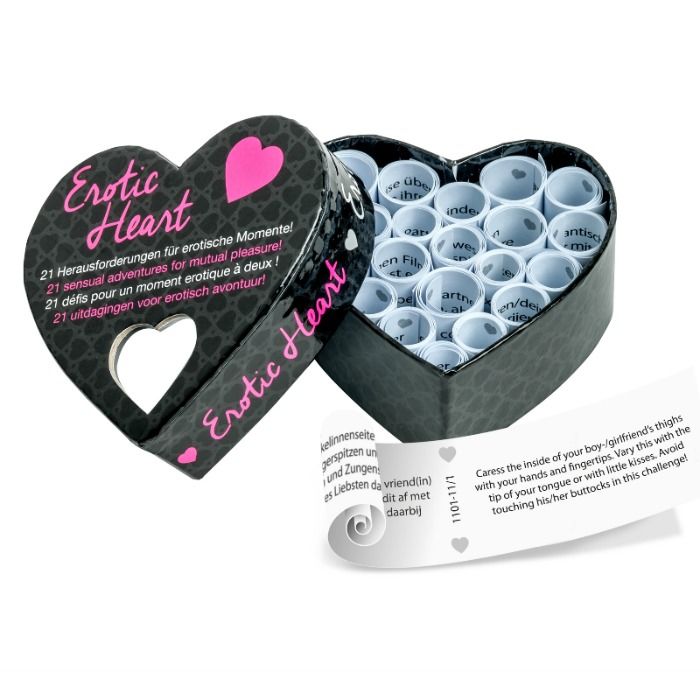 Coffret Érotique Coeur – 21 Défis Sensuels pour Couple