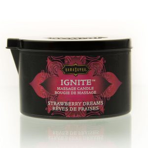 Bougie de massage Kamasutra fraise – douceur et sensualité