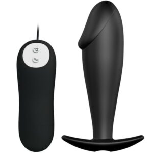 <strong>Plug anal vibrant en silicone réaliste</strong> avec télécommande