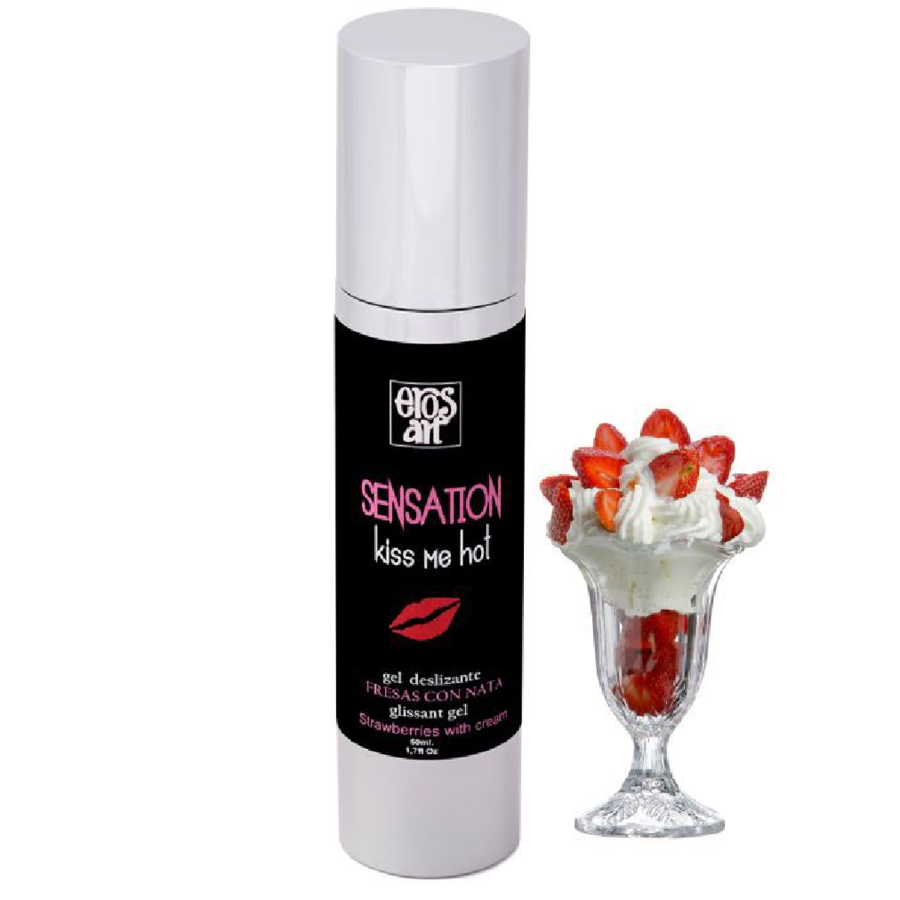<strong>Lubrifiant naturel goût fraise</strong> avec effet chauffant et Aloe Vera