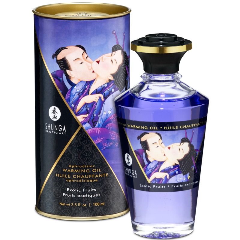 <strong>Huile de massage aphrodisiaque Shunga</strong> : voyage sensoriel aux fruits exotiques