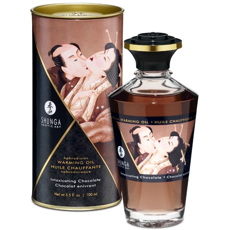 Huile de massage chauffante Shunga saveur chocolat intense