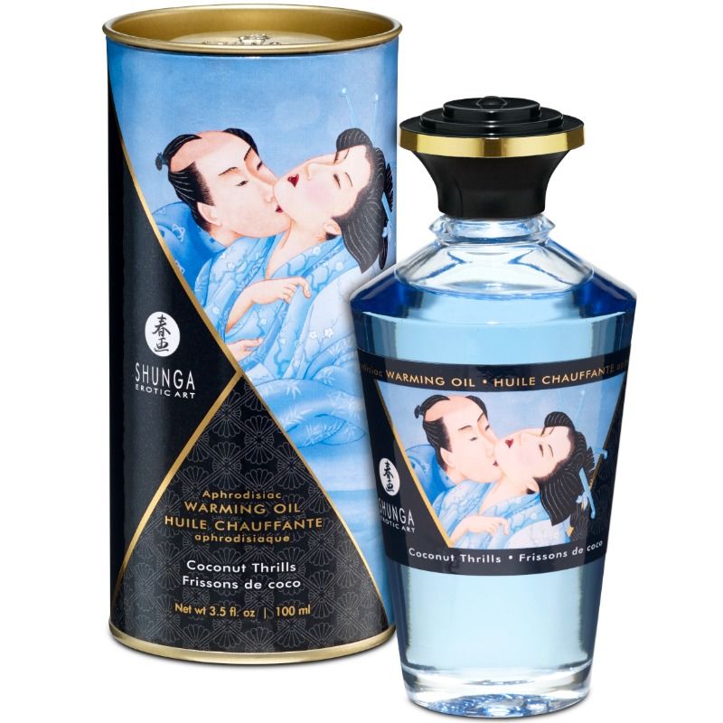 Huile de massage Shunga coco effet chauffant