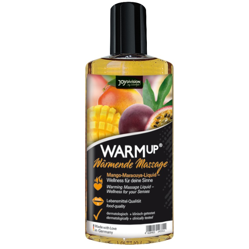 Huile de massage chauffante comestible mangue & maracuja