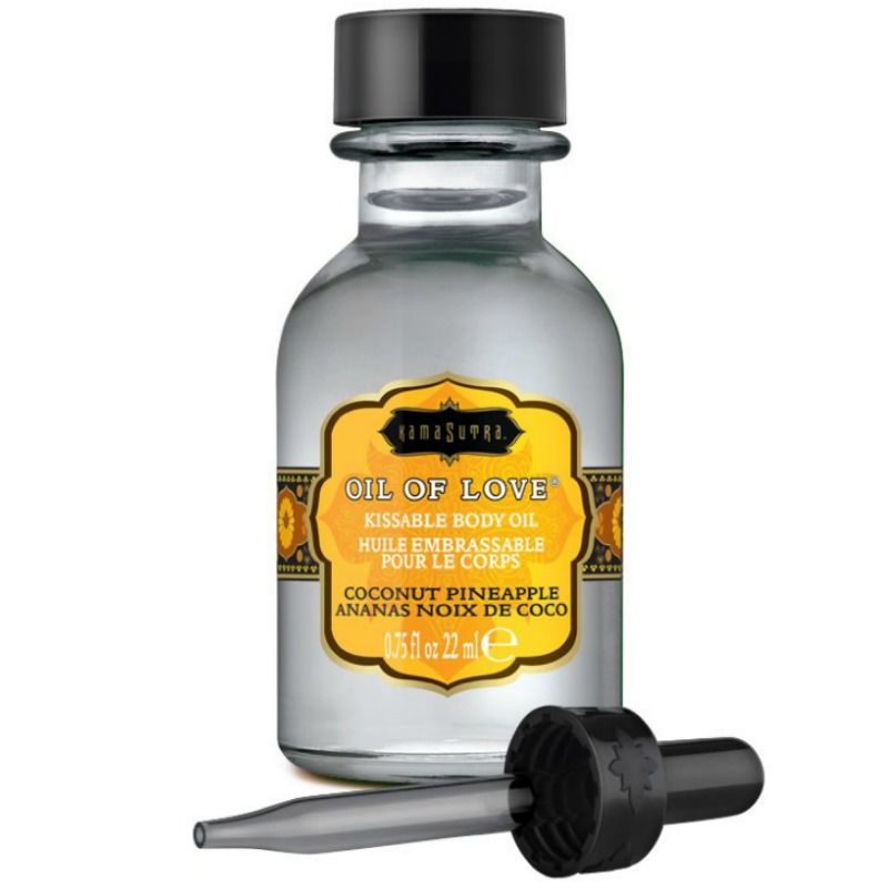 Huile embrassable Kamasutra Noix de Coco & Ananas – Sensations gourmandes et sensuelles