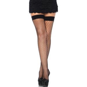 Découvrez les Cuissardes Lycra Résille Noires Leg Avenue