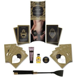 Coffret érotique de collection - Cravache, bougie et cartes Kama Sutra