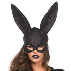 Masque lapin à paillettes sexy pour soirées coquines & jeux sensuels