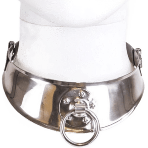 Collier de soumission homme en acier inoxydable chromé