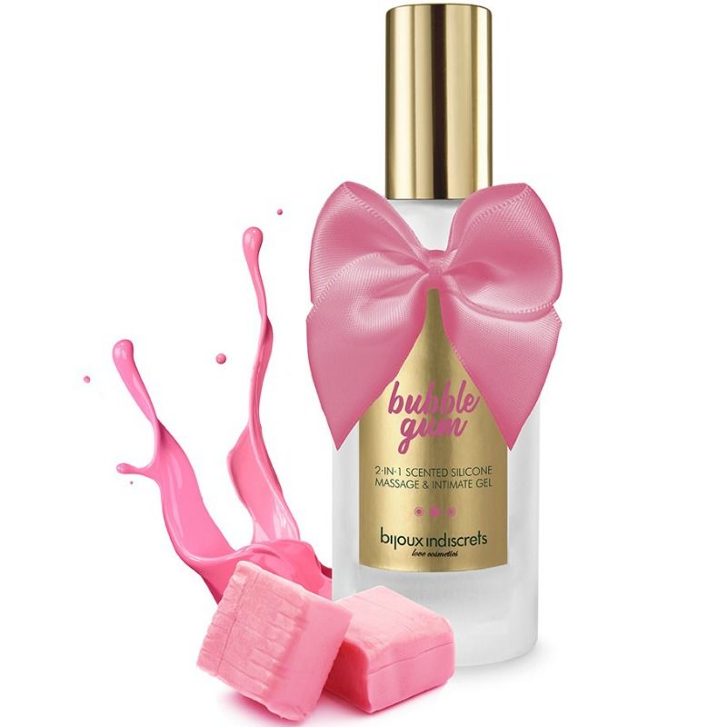 Gel de massage et lubrifiant silicone goût bubble-gum