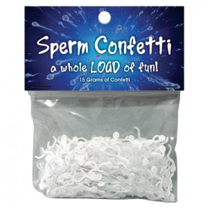 Confettis en forme de sperme pour soirée coquine