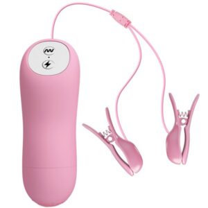 Pinces Vibrantes pour Tétons avec Électrostimulation
