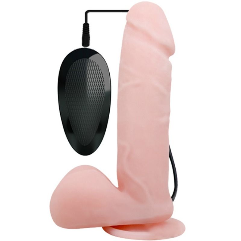 Gode réaliste vibrant avec ventouse et rotations sensuelles