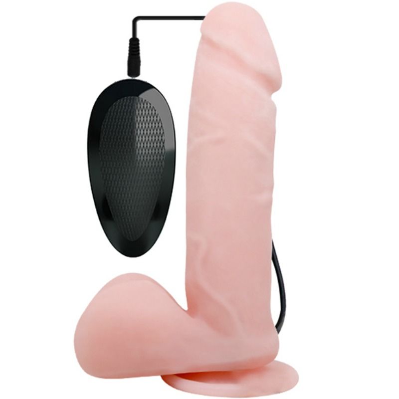 Gode réaliste vibrant avec ventouse et télécommande