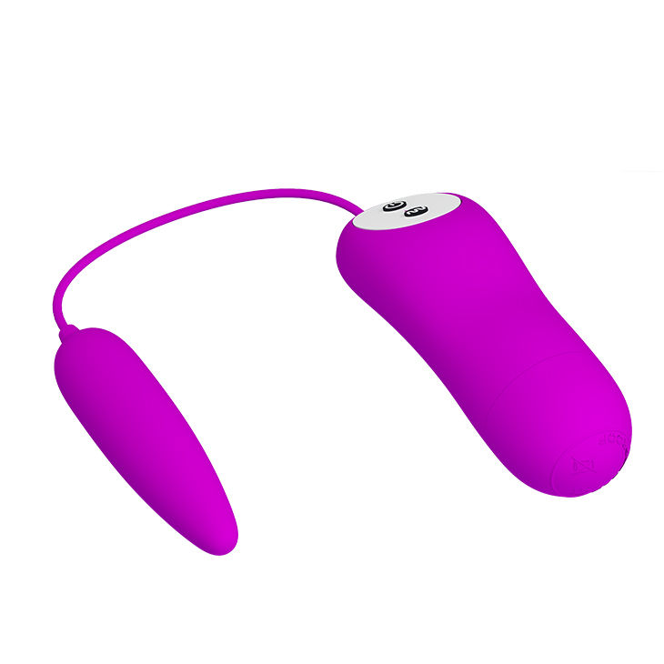 Œuf vibrant en silicone doux avec stimulateur clitoridien