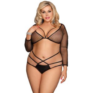Ensemble lingerie grande taille Subblime noir – séduction élégante