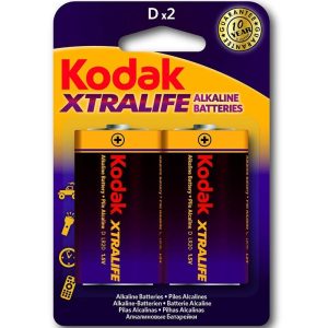 Piles alcalines LR20 KODAK Xtralife pour sextoys puissants