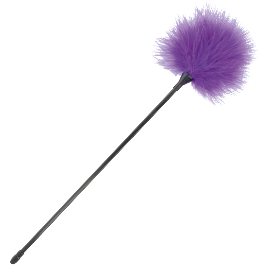 Explore le frisson des sens avec ce plumeau érotique lilas Darkness