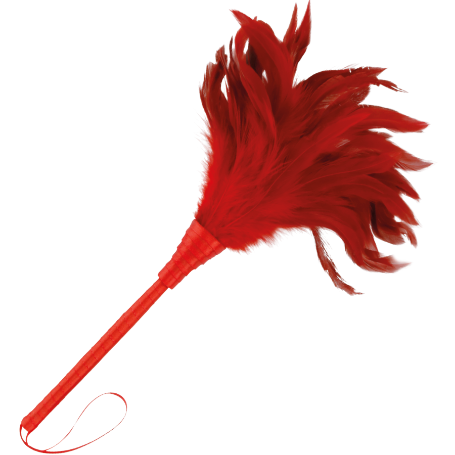 Stimule tes sens avec le Plumeau érotique Darkness Rouge