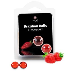 Boules d’huile de massage fraise – Sensualité brésilienne au creux de ta peau