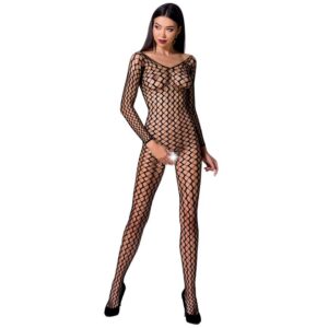 Body résille ouvert à l’entrejambe noir - Passion BS068