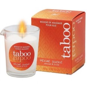 Bougie de massage naturelle parfum nectarine – Plaisir sensuel pour femmes