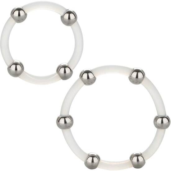 Anneau pénien avec perles en acier – plaisir intense pour votre couple