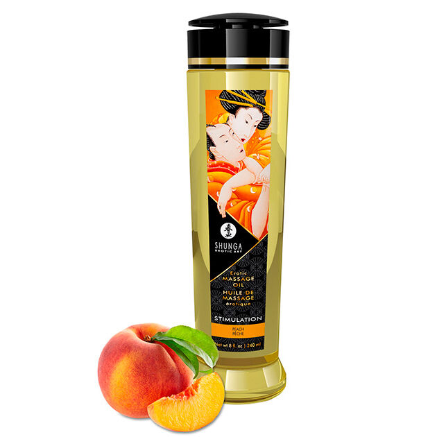 <strong>Huile de massage sensuelle orientale Shunga</strong> – Éveil des sens au parfum de pêche